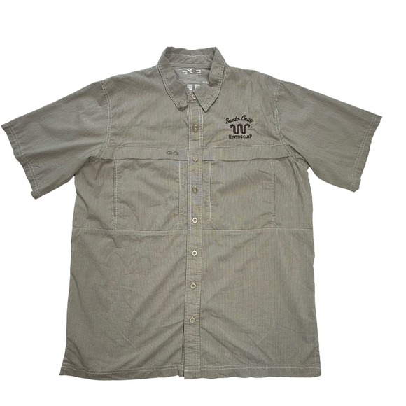 Gameguard Other - GameGuard Mens Santa Cruz Hunting Camp Fishing Shirt Green Check UPF 30 Large